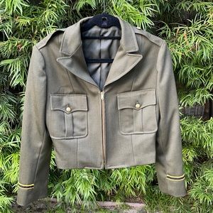 Vintage military cropped jacket
